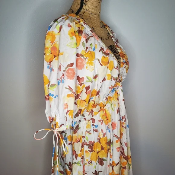 NWT Abercrombie & Fitch Poplin Puff Sleeve Babydoll Mini Dress Size XL - Picture 8 of 14